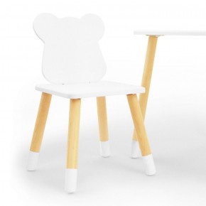 Комплект детской мебели стол и два стула Мишутка (Белый/Белый/Береза) в Нижнекамске - nizhnekamsk.ok-mebel.com | фото 1