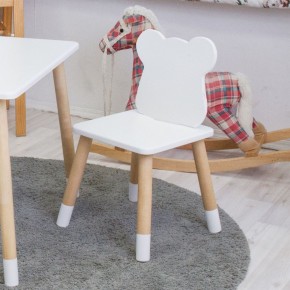 Комплект детской мебели стол и два стула Мишутка (Белый/Белый/Береза) в Нижнекамске - nizhnekamsk.ok-mebel.com | фото 2