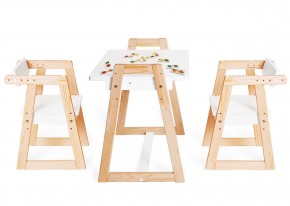 Комплект детской мебели стол и  два стула Я САМ "Лофт-Дуо" (Белый) в Нижнекамске - nizhnekamsk.ok-mebel.com | фото