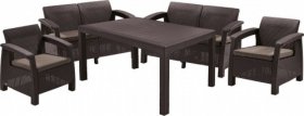 Комплект мебели Корфу Фиеста (Corfu fiesta set) коричневый в Нижнекамске - nizhnekamsk.ok-mebel.com | фото 1
