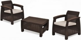 Комплект мебели Корфу Уикенд (Corfu Weekend) коричневый - серо-бежевый * в Нижнекамске - nizhnekamsk.ok-mebel.com | фото