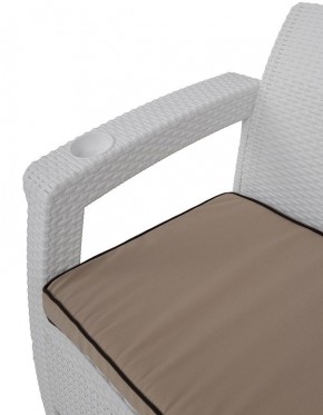 Комплект на балкон Yalta Premium Balcony Set (Ялта) белый (+подушки под спину) в Нижнекамске - nizhnekamsk.ok-mebel.com | фото 3