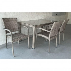 Комплект плетеной мебели T256C/Y376C-W85 Latte (4+1) + подушки на стульях в Нижнекамске - nizhnekamsk.ok-mebel.com | фото 2