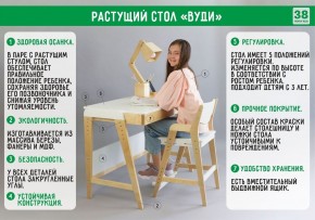 Комплект растущий стол и стул с чехлом 38 попугаев «Вуди» (Белый, Белый, Беж) в Нижнекамске - nizhnekamsk.ok-mebel.com | фото
