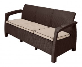 Комплект уличной мебели Yalta Premium Terrace Triple Set (Ялта) шоколадный (+подушки под спину) в Нижнекамске - nizhnekamsk.ok-mebel.com | фото 2