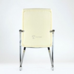 Кресло Barneo K-25 для посетителей и переговорных (хром, бежевая экокожа) в Нижнекамске - nizhnekamsk.ok-mebel.com | фото 3