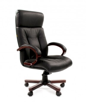 Кресло для руководителя CHAIRMAN  421 (Натуральная кожа) Черное в Нижнекамске - nizhnekamsk.ok-mebel.com | фото