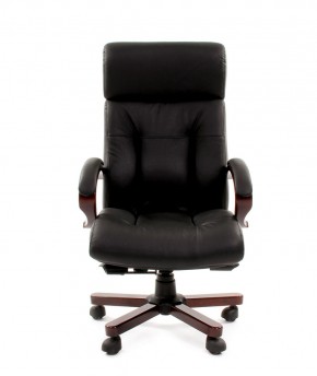Кресло для руководителя CHAIRMAN  421 (Натуральная кожа) Черное в Нижнекамске - nizhnekamsk.ok-mebel.com | фото 2