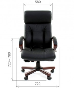 Кресло для руководителя CHAIRMAN  421 (Натуральная кожа) Черное в Нижнекамске - nizhnekamsk.ok-mebel.com | фото 4