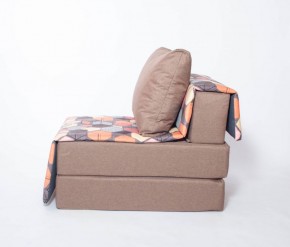 Кресло-кровать бескаркасное Харви (коричневый-геометрия браун) в Нижнекамске - nizhnekamsk.ok-mebel.com | фото 2