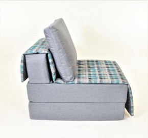 Кресло-кровать бескаркасное Харви (серый-квадро азур) в Нижнекамске - nizhnekamsk.ok-mebel.com | фото 3