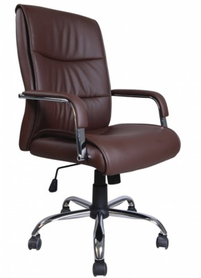Кресло офисное BRABIX "Space EX-508" (экокожа, хром, коричневое) 531164 в Нижнекамске - nizhnekamsk.ok-mebel.com | фото