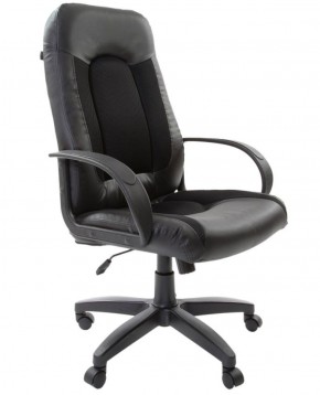 Кресло офисное BRABIX "Strike EX-525" (экокожа черная, ткань черная) 531381 в Нижнекамске - nizhnekamsk.ok-mebel.com | фото
