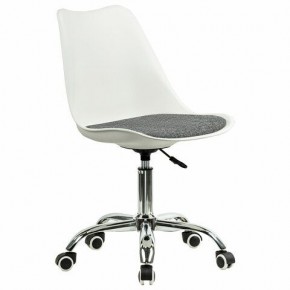 Кресло стул BRABIX "Eames MG-310 CH", хром, пластик белый, ткань серая, 532924 в Нижнекамске - nizhnekamsk.ok-mebel.com | фото 2