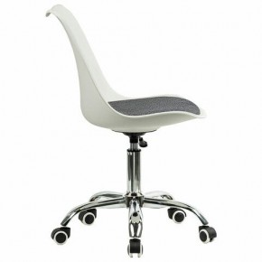 Кресло стул BRABIX "Eames MG-310 CH", хром, пластик белый, ткань серая, 532924 в Нижнекамске - nizhnekamsk.ok-mebel.com | фото 3