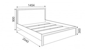 Кровать 1.4 М16 Стандарт с настилом Беатрис (Орех гепланкт) в Нижнекамске - nizhnekamsk.ok-mebel.com | фото