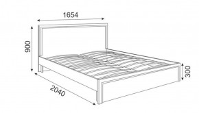 Кровать 1.6 М07 Стандарт с основанием Беатрис (Орех гепланкт) в Нижнекамске - nizhnekamsk.ok-mebel.com | фото