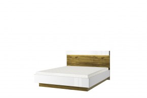 Кровать 160 с подъемником, TORINO, цвет белый/Дуб наварра в Нижнекамске - nizhnekamsk.ok-mebel.com | фото 1