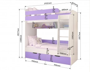 Кровать 2-х ярусная Юниор 5 в Нижнекамске - nizhnekamsk.ok-mebel.com | фото 2