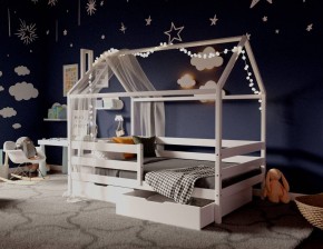 Кровать-домик 80*160 Белый в Нижнекамске - nizhnekamsk.ok-mebel.com | фото