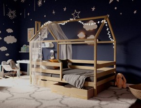 Кровать-домик 80*160 без покраски в Нижнекамске - nizhnekamsk.ok-mebel.com | фото