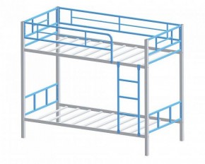 Кровать двухъярусная "Севилья-2.01 комбо" Серый/Голубой в Нижнекамске - nizhnekamsk.ok-mebel.com | фото 2