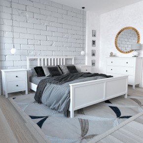 Кровать Ф-156.02 двухспальная 160х200 из массива сосны, цвет белый в Нижнекамске - nizhnekamsk.ok-mebel.com | фото