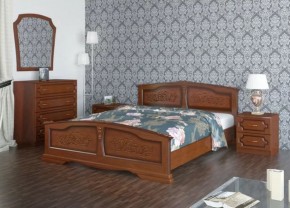 ЕЛЕНА Кровать из массива 1800 (Орех) в Нижнекамске - nizhnekamsk.ok-mebel.com | фото 2