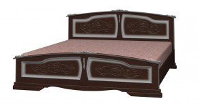 ЕЛЕНА Кровать из массива 1400 (Орех темный) в Нижнекамске - nizhnekamsk.ok-mebel.com | фото