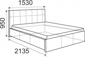 Кровать Изабелла с латами Newtone cacao 1600x2000 в Нижнекамске - nizhnekamsk.ok-mebel.com | фото 5