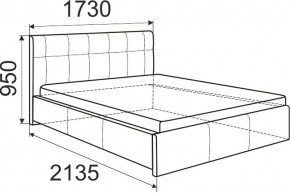 Кровать Изабелла с латами Newtone cacao 1600x2000 в Нижнекамске - nizhnekamsk.ok-mebel.com | фото 6