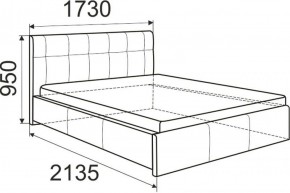 Кровать Изабелла с латами Newtone light beige 1400x2000 в Нижнекамске - nizhnekamsk.ok-mebel.com | фото 2