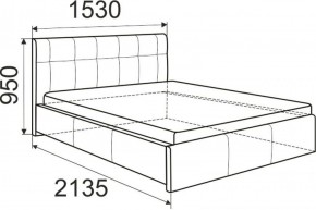 Кровать Лаура с латами Nice White 1400x2000 в Нижнекамске - nizhnekamsk.ok-mebel.com | фото 2
