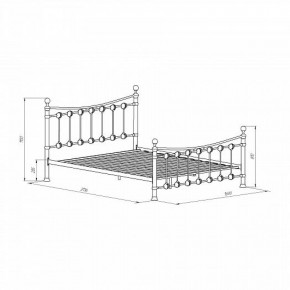 Кровать металлическая "Эльда" Черный/Золото в Нижнекамске - nizhnekamsk.ok-mebel.com | фото 2