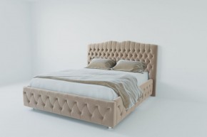 Кровать Нягань с ПМ 1200 (велюр светло-серый) в Нижнекамске - nizhnekamsk.ok-mebel.com | фото