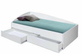 Кровать одинарная "Фея - 3" асимметричная 2000х900 (белая) в Нижнекамске - nizhnekamsk.ok-mebel.com | фото 2