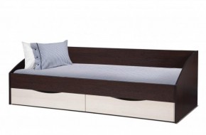 Кровать одинарная "Фея - 3" симметричная New (2000Х900) венге/вудлайн кремовый в Нижнекамске - nizhnekamsk.ok-mebel.com | фото