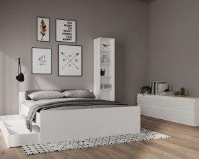 Кровать ОРИОН двухспальная с ортопедическим основанием 140х200, цвет белый в Нижнекамске - nizhnekamsk.ok-mebel.com | фото