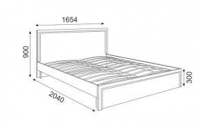 Кровать 1.6 Беатрис М07 Стандарт с ортопедическим основанием (дуб млечный) в Нижнекамске - nizhnekamsk.ok-mebel.com | фото 2