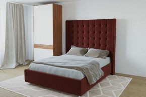Кровать Венеция ЛЮКС с ПМ 1200 (велюр бордо) в Нижнекамске - nizhnekamsk.ok-mebel.com | фото 2