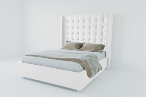 Кровать Венеция ЛЮКС с ПМ 800 (экокожа белая) в Нижнекамске - nizhnekamsk.ok-mebel.com | фото 2