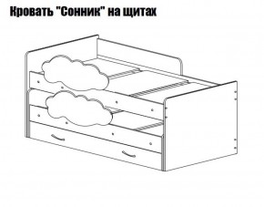 Кровать выкатная Соник (800*1900) в Нижнекамске - nizhnekamsk.ok-mebel.com | фото 2