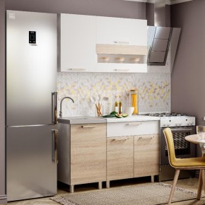 Кухня Айсбери 1.2 м (Белый/Дуб Сонома) в Нижнекамске - nizhnekamsk.ok-mebel.com | фото