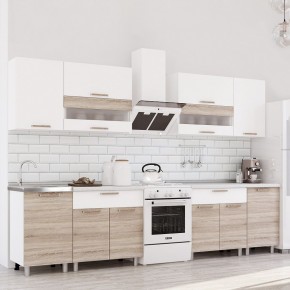 Кухня Айсбери 2.4 м (Белый/Дуб Сонома) в Нижнекамске - nizhnekamsk.ok-mebel.com | фото
