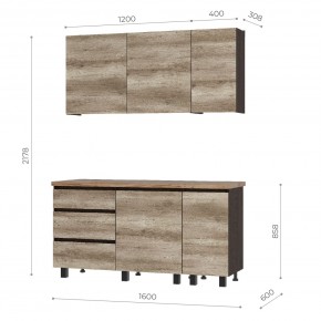 Кухня Энигма 1.6 м (венге/дуб каньон) в Нижнекамске - nizhnekamsk.ok-mebel.com | фото 5