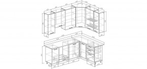 Кухонный гарнитур Антик 2200*1600 h950 (Стол. 38мм) в Нижнекамске - nizhnekamsk.ok-mebel.com | фото 2