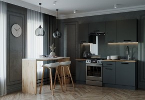 Кухонный гарнитур Антрацит 2000 (Стол. 38мм) в Нижнекамске - nizhnekamsk.ok-mebel.com | фото