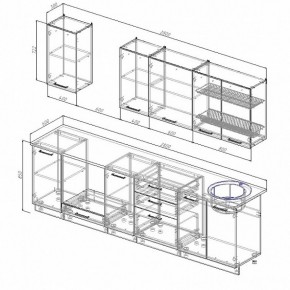 Кухонный гарнитур Лофт 2800 (Стол. 26мм) в Нижнекамске - nizhnekamsk.ok-mebel.com | фото 2