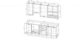Кухонный гарнитур Смоки 2400 h950 (Стол. 38 мм) в Нижнекамске - nizhnekamsk.ok-mebel.com | фото 2