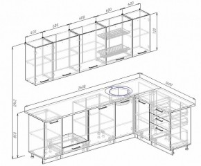 Кухонный гарнитур угловой Бланка 2600х1600 (Стол. 26мм) в Нижнекамске - nizhnekamsk.ok-mebel.com | фото 2